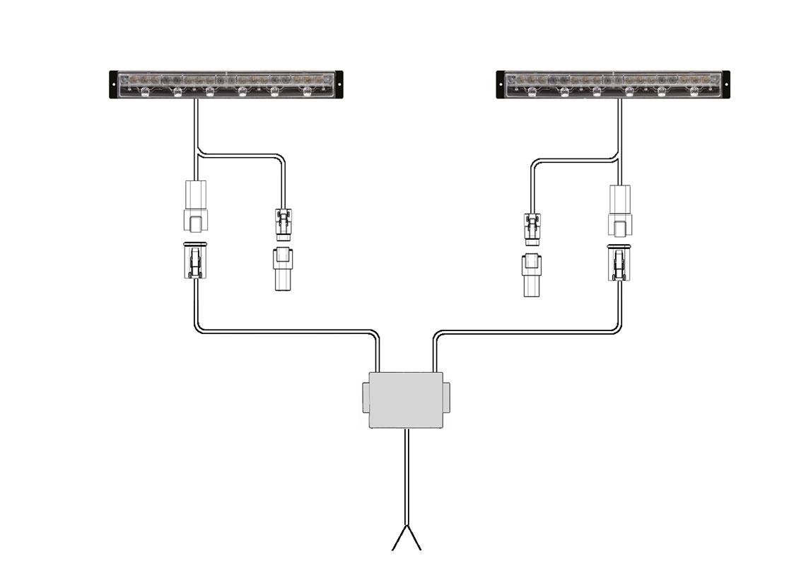 Kit LED Sinistro/Destro con fissaggio frontale e cablaggio